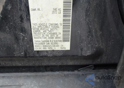 2017 Nissan Altima 2.5 S from USA, damaged, VIN 1N4AL3AP4HN324498